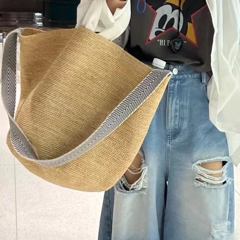 Women'S Raffia Bags - 여름 라피아 밀짚 가방 여성을위한 대용량
