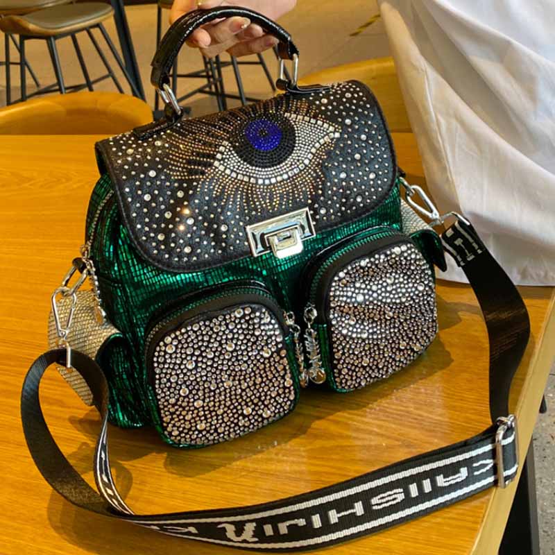 Women Bags Branded - 여성용 대용량 숄더백, 여행용 다이아몬드 PU