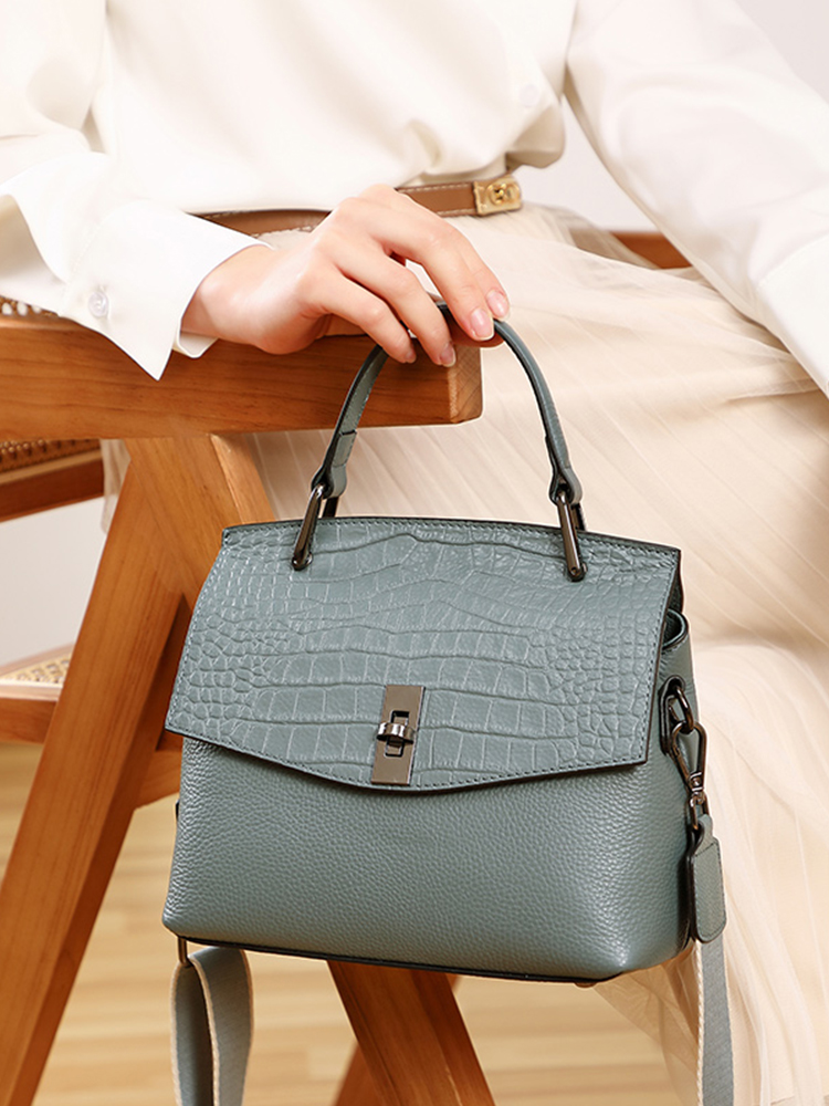 Zency 정품 가죽 여성 핸드백 스톤 빈티지 토트 백 - Women Bags Branded 리뷰 및 가격