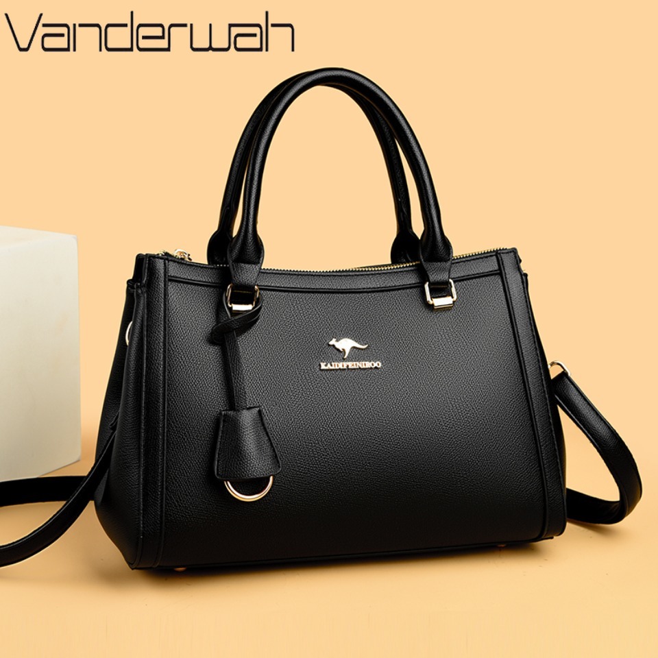 캥거루 브랜드 소프트 PU 가죽 숄더 크로스바디 토트백 - Women Bags Branded 리뷰 및 가격