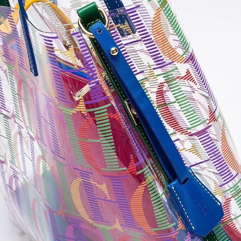 CH 여성용 PVC 투명 토트백, 다채로운 색상의 레터 - Women'S Bags Handbags 리뷰 및 가격