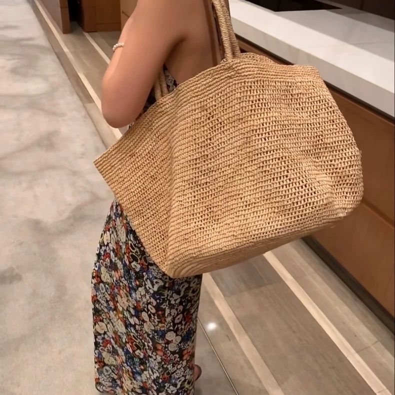 패션 내추럴 스트로 라피아 밀짚 가방 숄더 핸드백 퍼스 - Women'S Raffia Bags 리뷰 및 가격