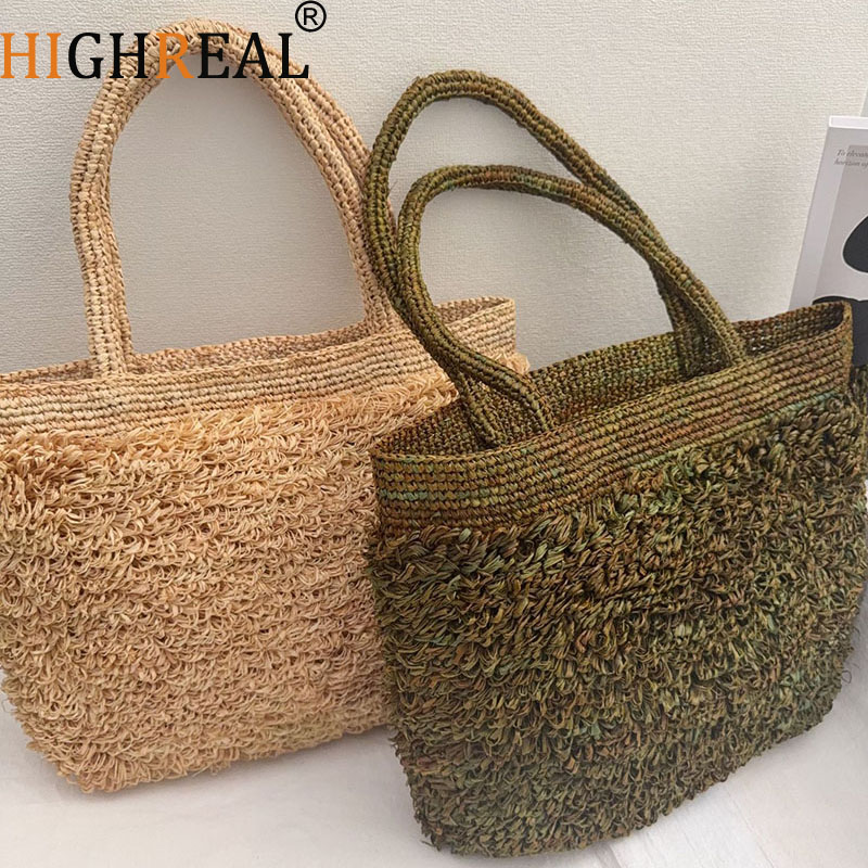 럭셔리 라피아 밀짚 가방 보헤미안 스타일 숄더백 핸드메 - Women'S Raffia Bags 리뷰 및 가격