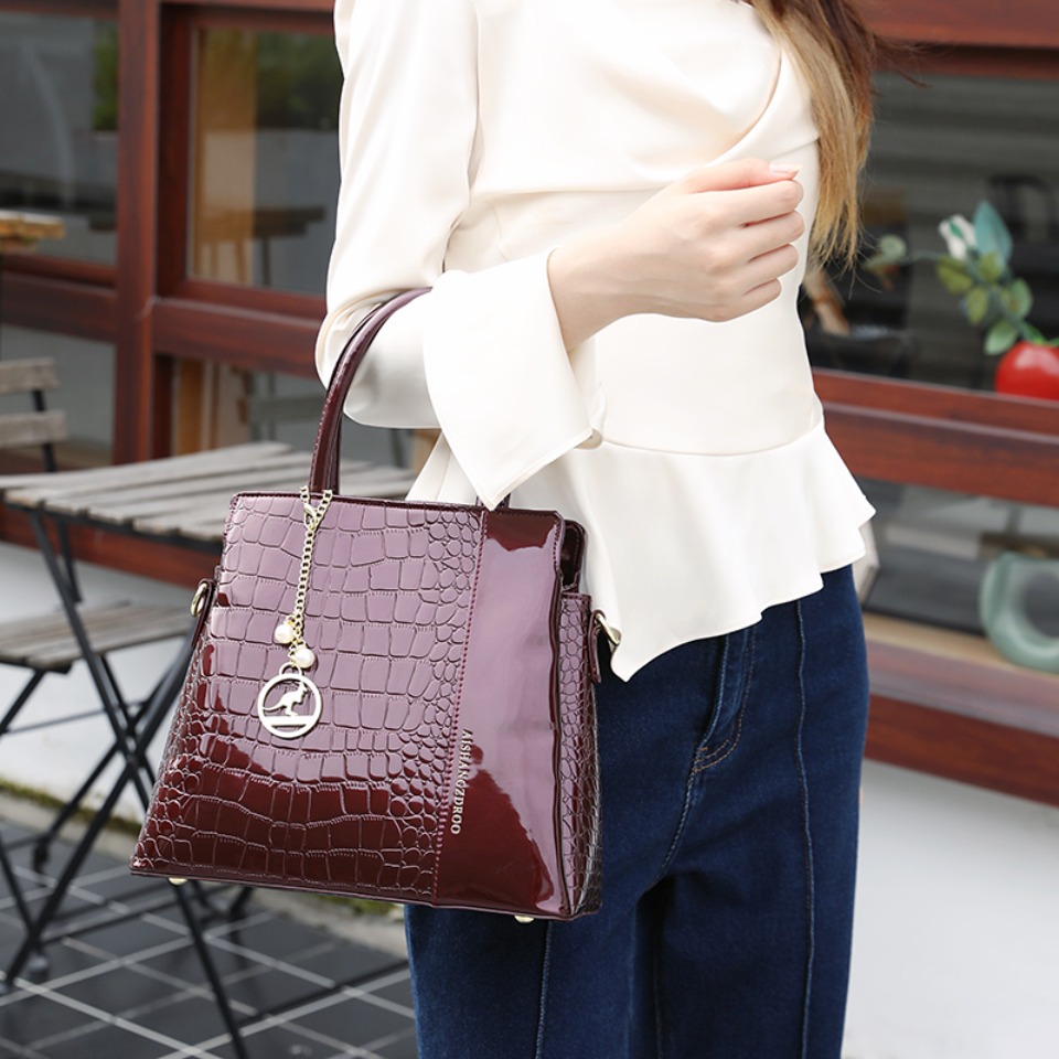 정품 브랜드 고품질 악어 무늬 가죽 캐주얼 토트 럭셔리 - Women Bags Branded 리뷰 및 가격