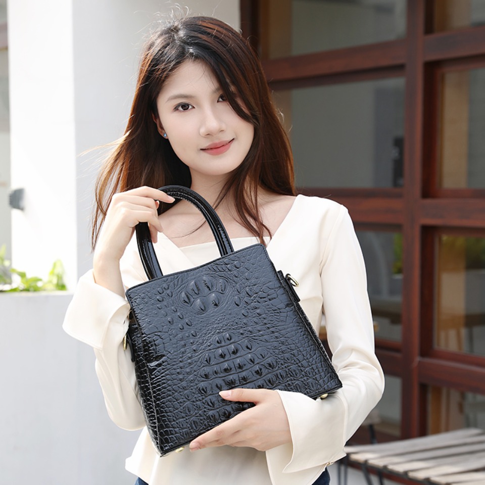 정품 브랜드 고품질 악어 무늬 가죽 캐주얼 토트 럭셔리 - Women Bags Branded 리뷰 및 가격