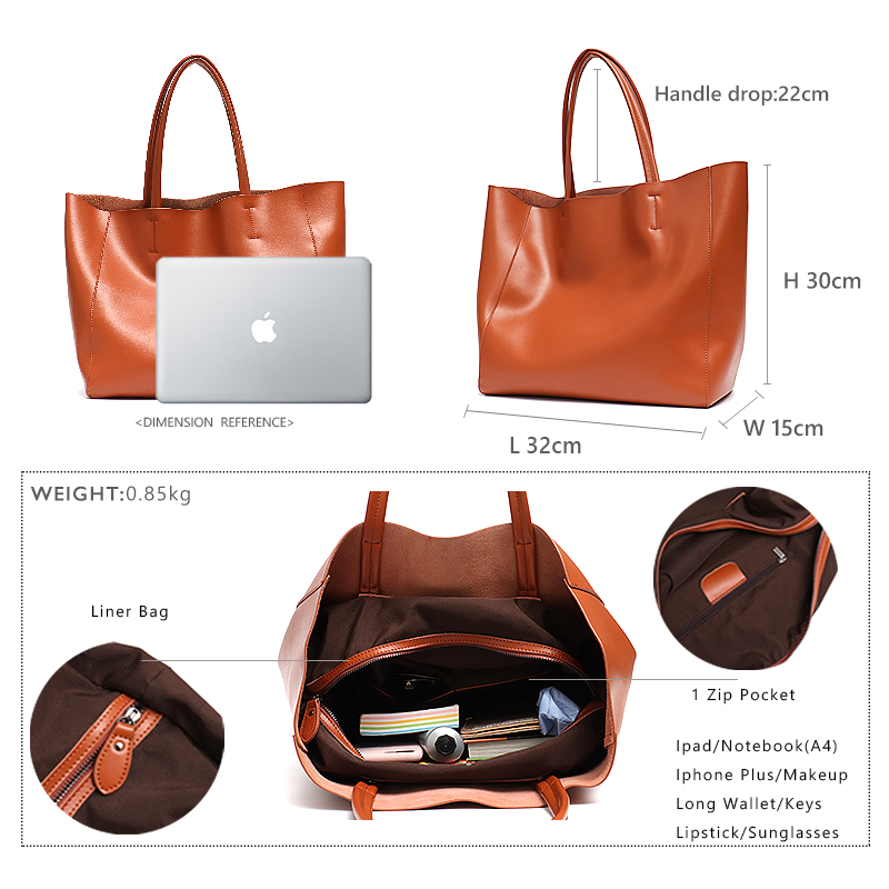 럭셔리 브랜드 암소 가죽 토트백, 디자이너 진짜 가죽  - Women Bags Branded 리뷰 및 가격