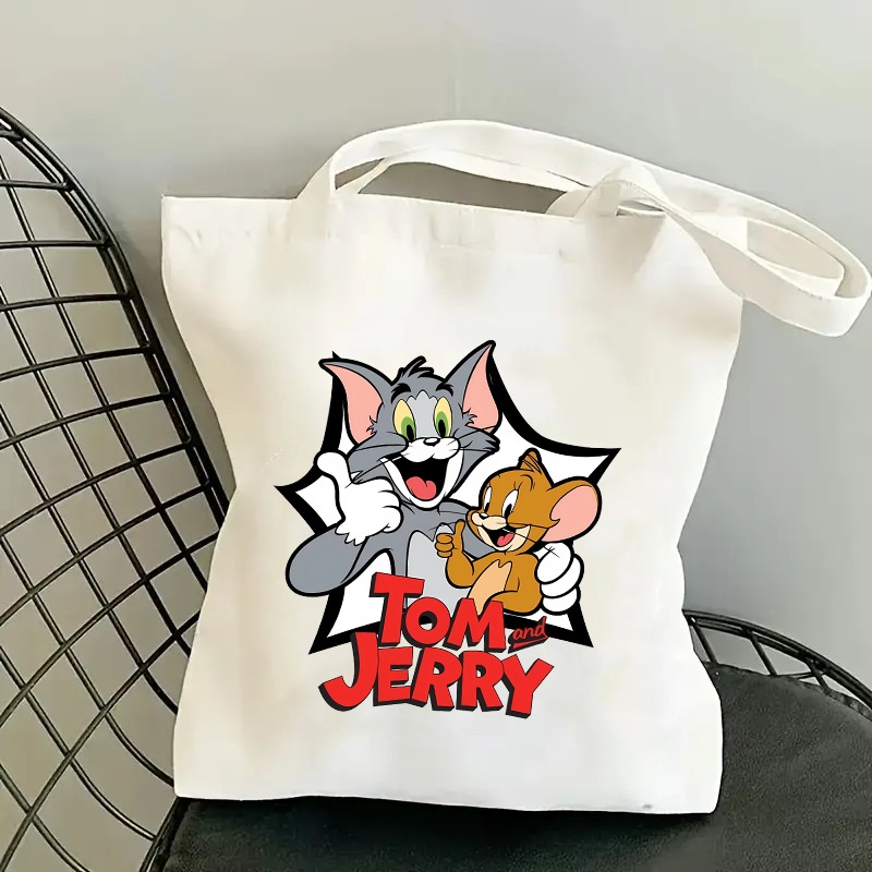 톰과 제리 귀여운 캔버스 가방 여성 남성 야외 휴대용  - Women'S Bags Handbags 리뷰 및 가격